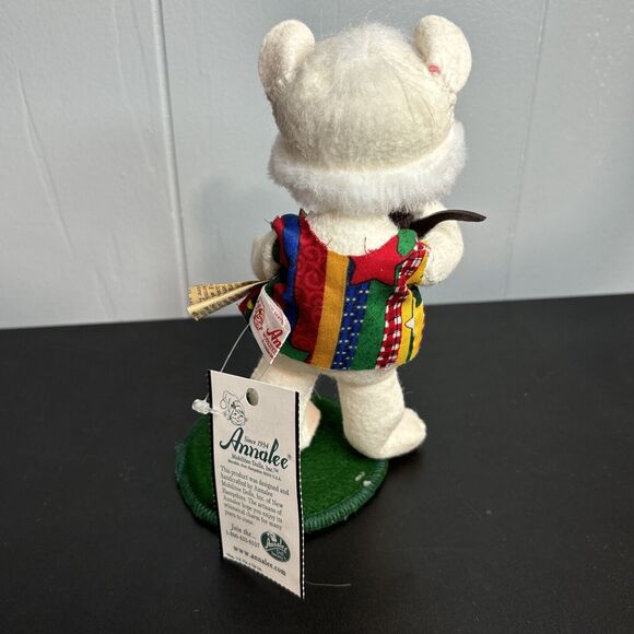 ANNALEE 2000 8" GRANDPA BEAR With Newspaper And Smoking Pipe Tea - Picture 4 of 6